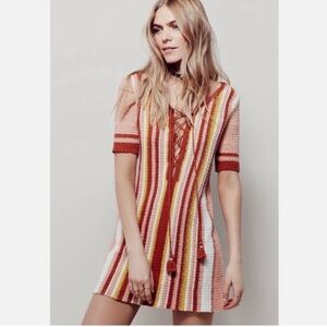 Free People Lollypop Short Sleeve Knit
Cotton Dress